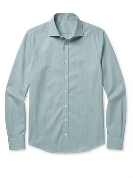 Camicia verde semplice facile da stirare