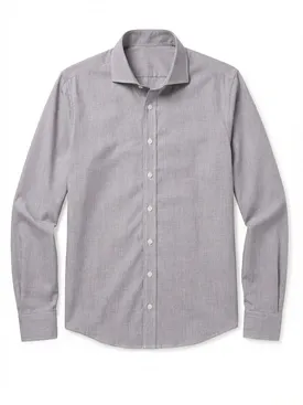 Camicia semplice marrone facile da stirare
