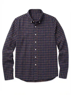 Camicia di flanella spessa a quadri blu navy