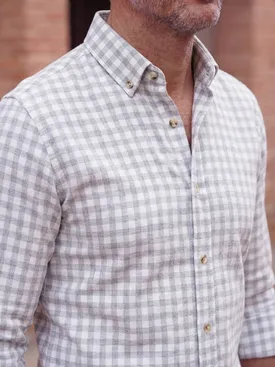 Camicia  Flanella a quadri grigio
