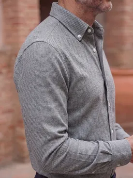 Camicia di flanella grigio mini-plaid