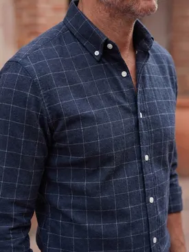 Camicia Flanella a grandi quadri blu