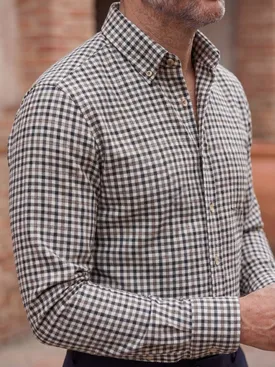 Camicia Flanella a quadri marrone