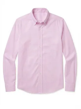 Camicia Oxford tinta unita rosa
