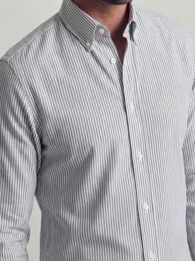 Camicia Oxford a righe grigio