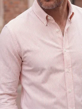 Camicia Oxford a righe arancio