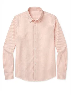 Camicia Oxford a righe arancio