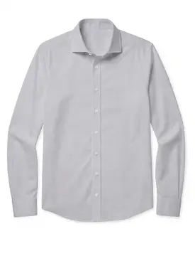 Camicia in popeline a righe grigie