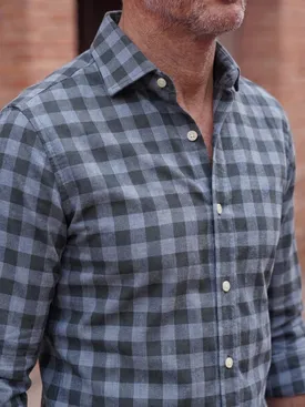 Camicia in flanella a quadri blu