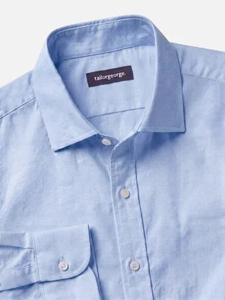 Camicia in chambray azzurro cielo