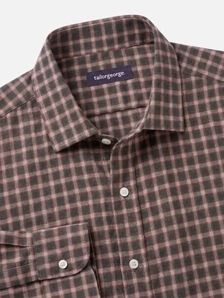 Camicia in flanella a quadri verdi
