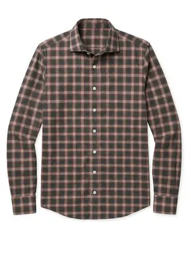 Camicia in flanella a quadri verdi