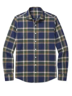 Camicia in flanella a quadri blu