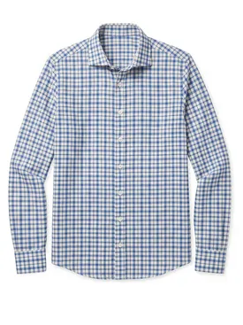 Camicia Oxford a quadri blu