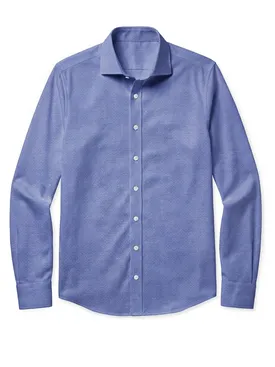 Camicia Oxford tinta unita blu