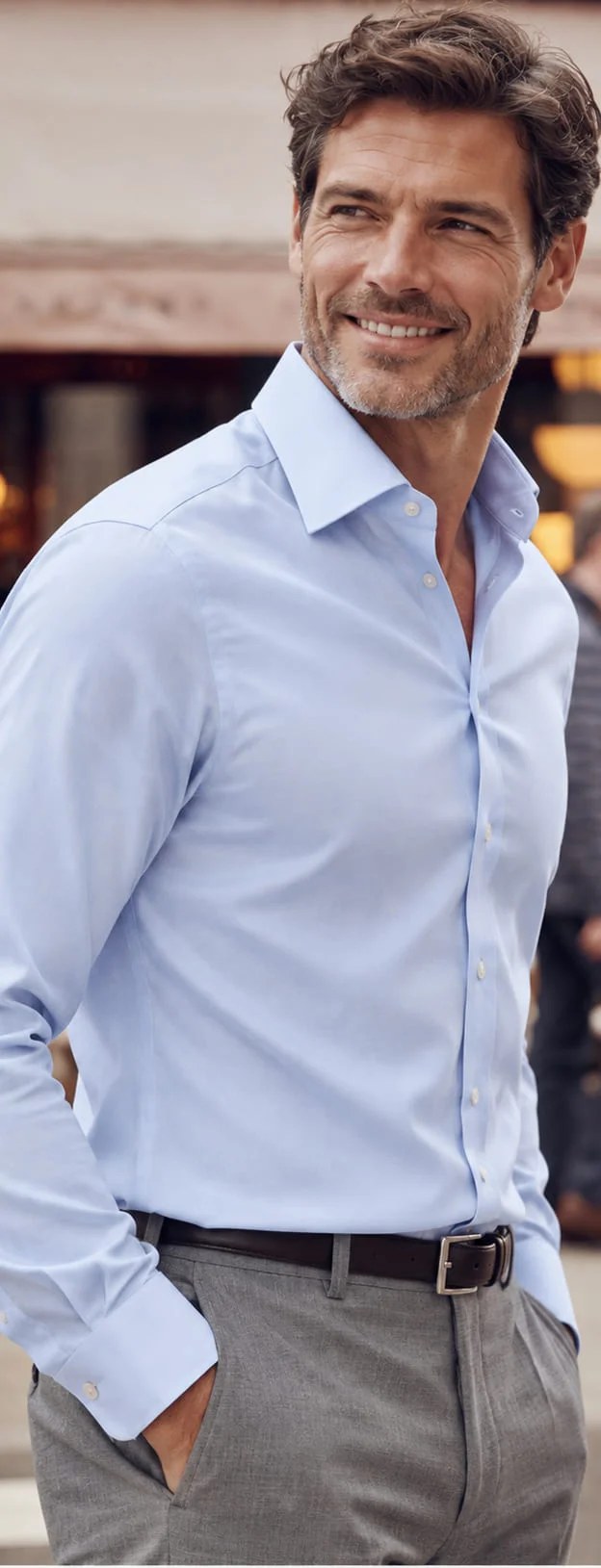 Camicia in popeline facile da stirare